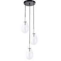 HÄNGELEUCHTE Fondi 130/35/35 cm  - Schwarz, Design, Glas (130/35/35cm)