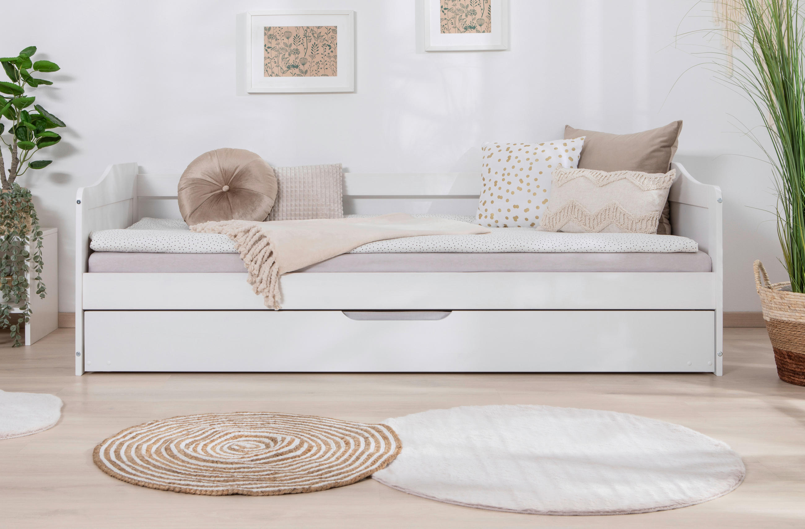 MID.YOU VÝSUVNÁ POSTEL, 90/200 cm bílá