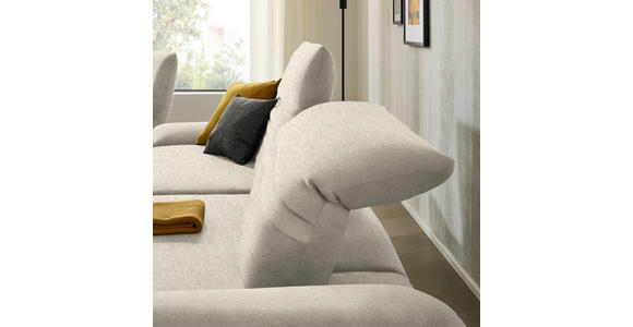 ECKSOFA  in Teddystoff Beige  280/170-195 cm  - Beige/Schwarz, Design, Textil/Metall (280/170-195cm) - Dieter Knoll