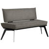 SITZBANK 153/90/65 cm Webstoff Dunkelgrau, Schwarz Buche massiv  - Dunkelgrau/Schwarz, Basics, Holz/Textil (153/90/65cm) - Carryhome