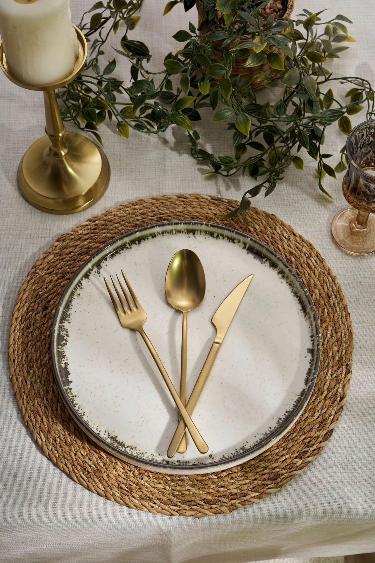 KOMBISERVICE Weiß, Schlammfarben 24-teilig 6 Personen  - Schlammfarben/Weiß, Basics, Keramik - P & B