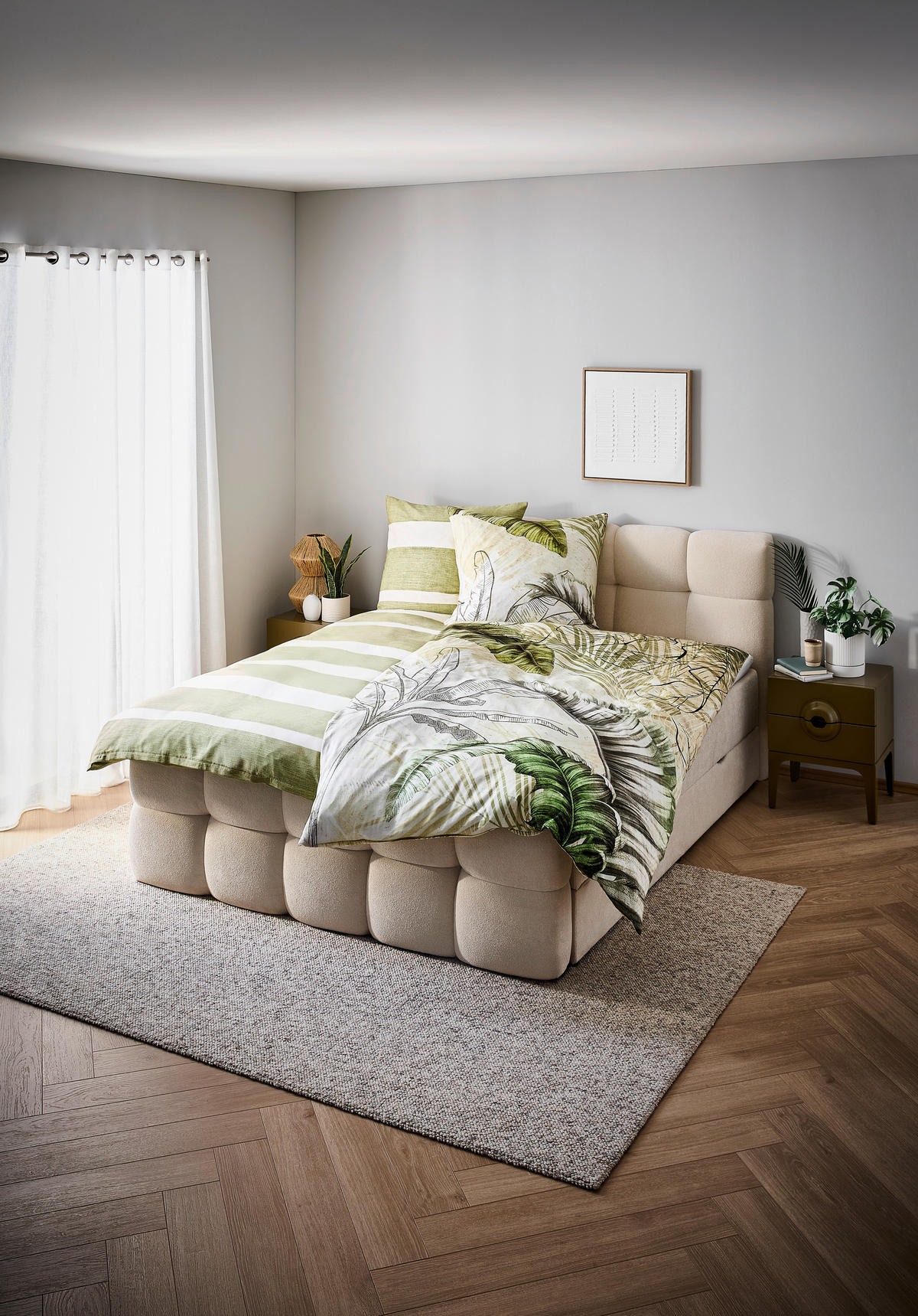 BETTWÄSCHE Satin 135/200 cm  - Grün, Textil (135/200cm) - Novel