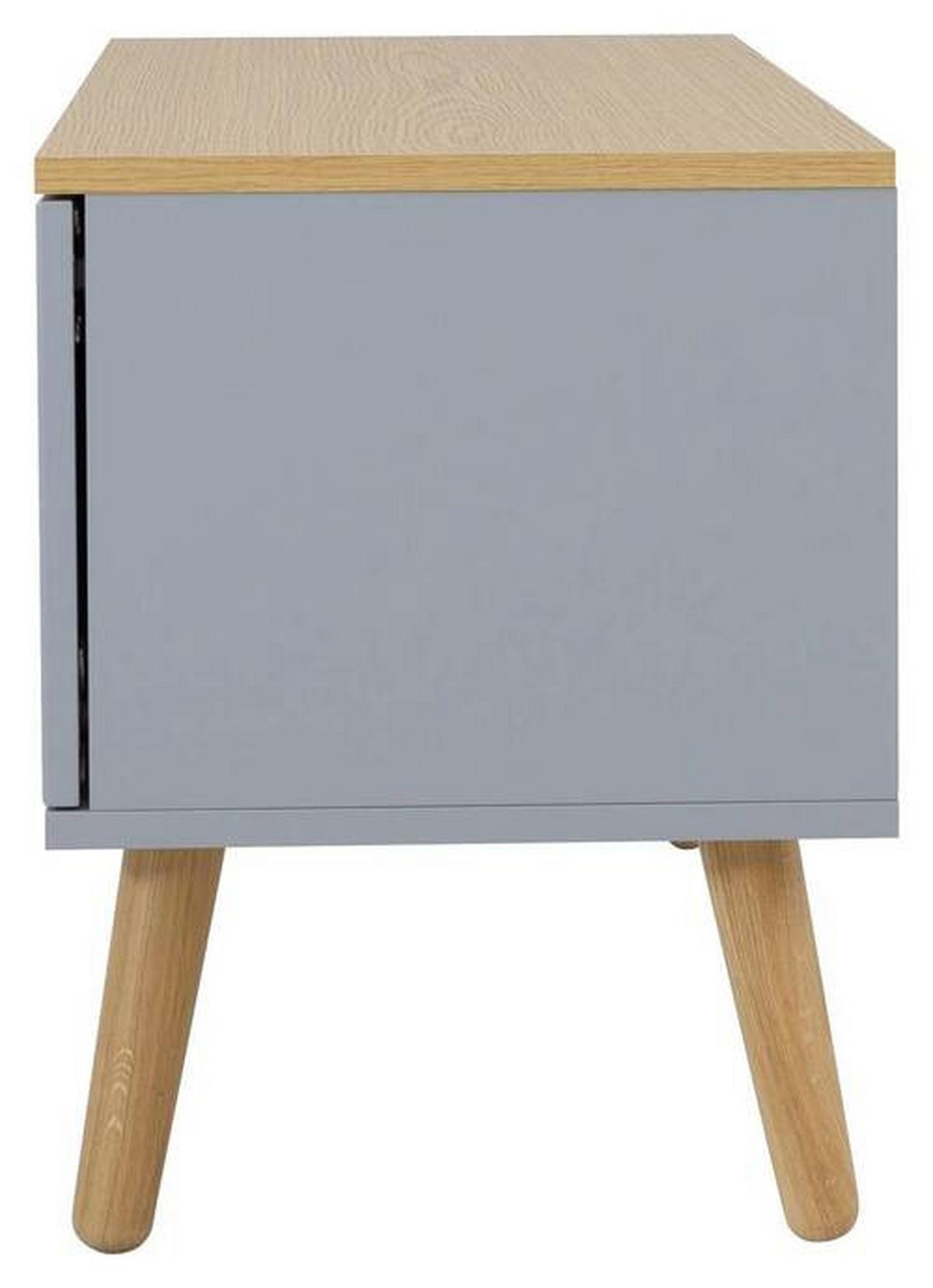 GARDEROBENBANK Dot  in 79/48/37 cm  - Eichefarben/Grau, Design, Holz/Holzwerkstoff (79/48/37cm)