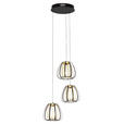 LED-HÄNGELEUCHTE 49/23/150 cm  - Goldfarben/Schwarz, Design, Kunststoff/Metall (49/23/150cm) - Novel