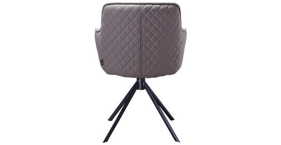 ARMLEHNSTUHL in Eisen Mikrofaser - Schwarz/Braun, Design, Textil/Metall (60,5/83,4/62,5cm) - Novel
