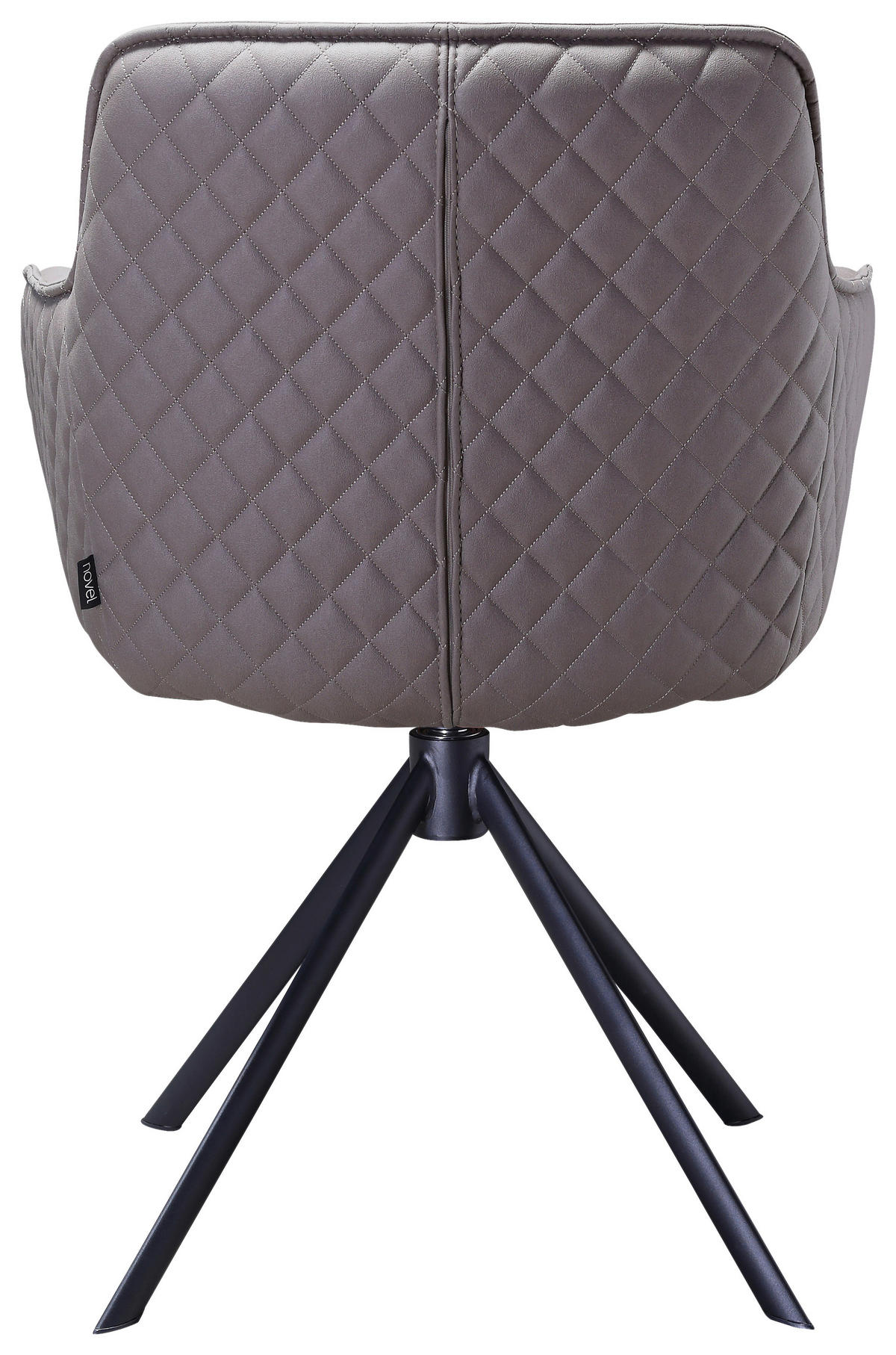ARMLEHNSTUHL  in Eisen Mikrofaser  - Schwarz/Braun, Design, Textil/Metall (60,5/83,4/62,5cm) - Novel