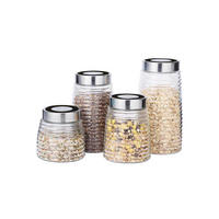 VORRATSGLÄSERSET 4-teilig  - Transparent, Basics