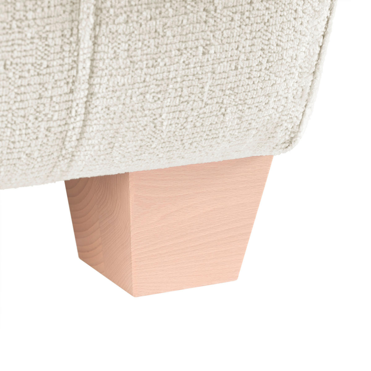 2-SITZER-SOFA in chenille beige  - beige/couleur écru, textile/bois (190/70-85/95cm) - MID.YOU