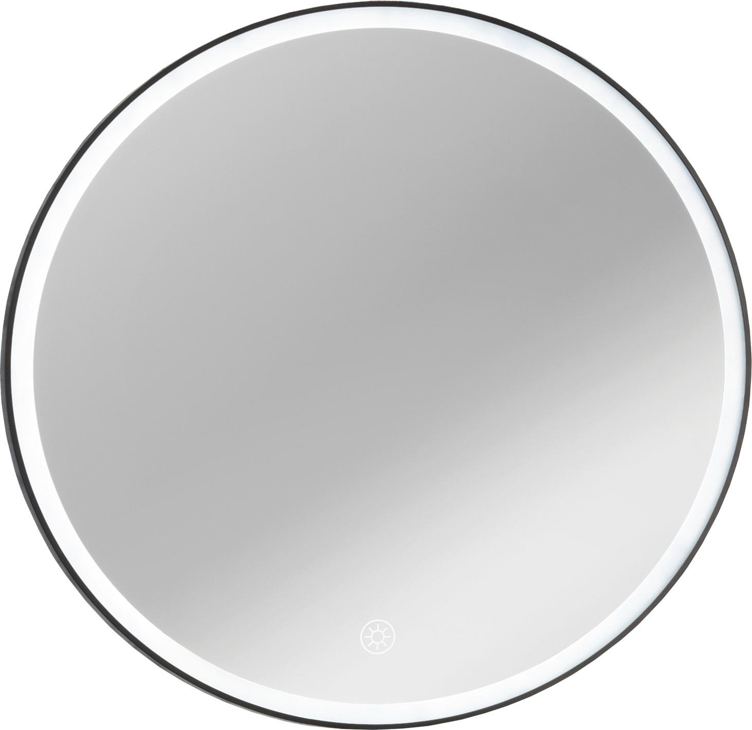 BADEZIMMERSPIEGEL 80/80/3,1 cm - Schwarz, MODERN, Glas (80/80/3,1cm) - Voleo