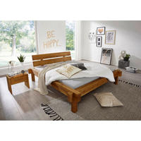 BALKENBETT 200/200 cm  in Eichefarben, Honig   - Eichefarben/Honig, KONVENTIONELL, Holz (200/200cm) - Livetastic