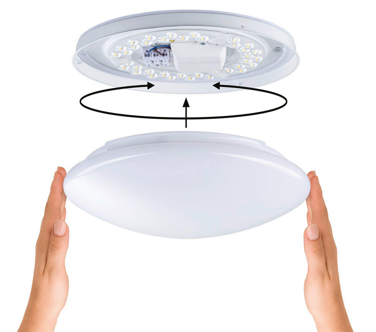 LED-DECKENLEUCHTE Leonis II 28,0/8,0 cm   - Weiß, Basics, Kunststoff (28,0/8,0cm) - Paulmann