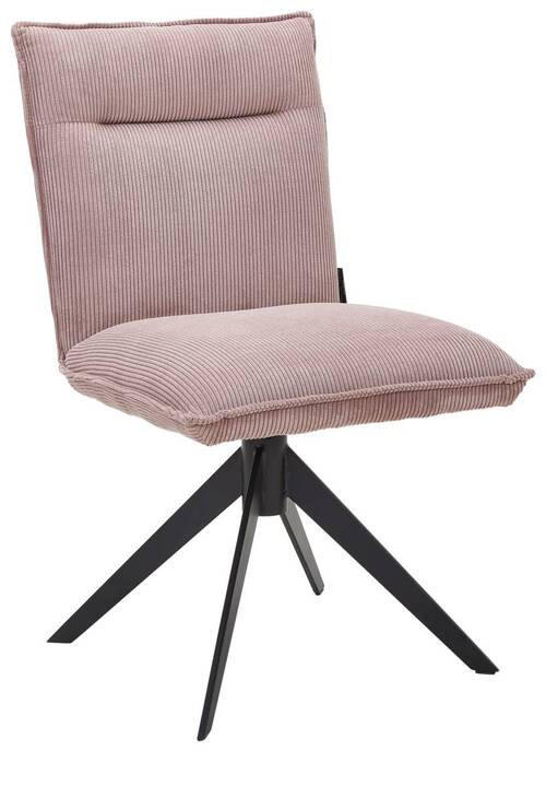 STUHL - Altrosa/Schwarz, Design, Textil/Metall (47/87/62cm) - Johann Jakob