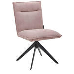 STUHL - Schwarz/Altrosa, Design, Textil/Metall (47/87/62cm) - Johann Jakob