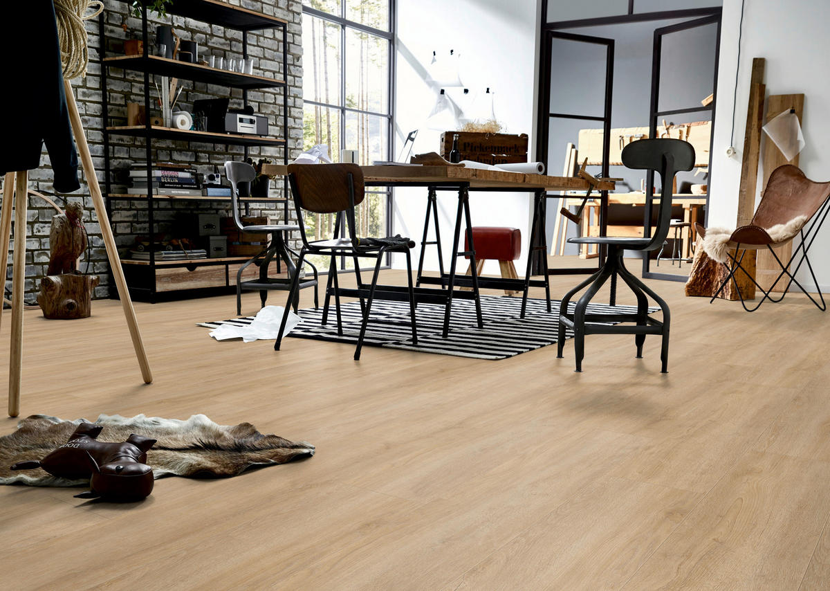 LAMINATBODEN Superior Advanced plus  - Eichefarben, KONVENTIONELL, Holz (138.0/24.4/0.8cm)