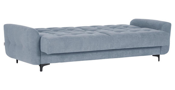 SCHLAFSOFA in Flachgewebe Hellblau  - Schwarz/Hellblau, KONVENTIONELL, Textil/Metall (230/84/95cm) - Xora