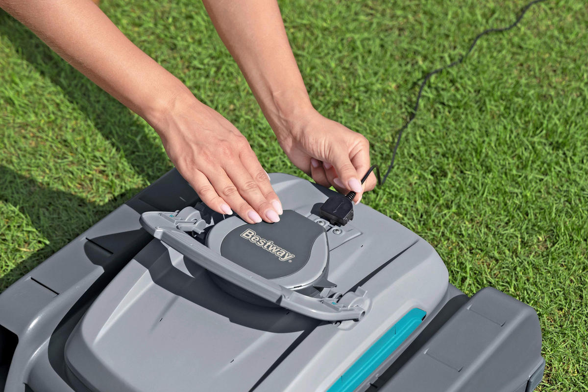 POOLROBOTER 58942  - Graublau, KONVENTIONELL, Kunststoff/Metall (43,5/43,5/26cm) - Bestway