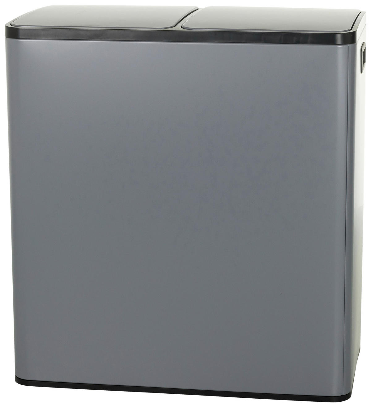ABFALLSAMMLER 2x30 L  - Schwarz/Grau, MODERN, Kunststoff/Metall (58,5/62/32cm) - MID.YOU