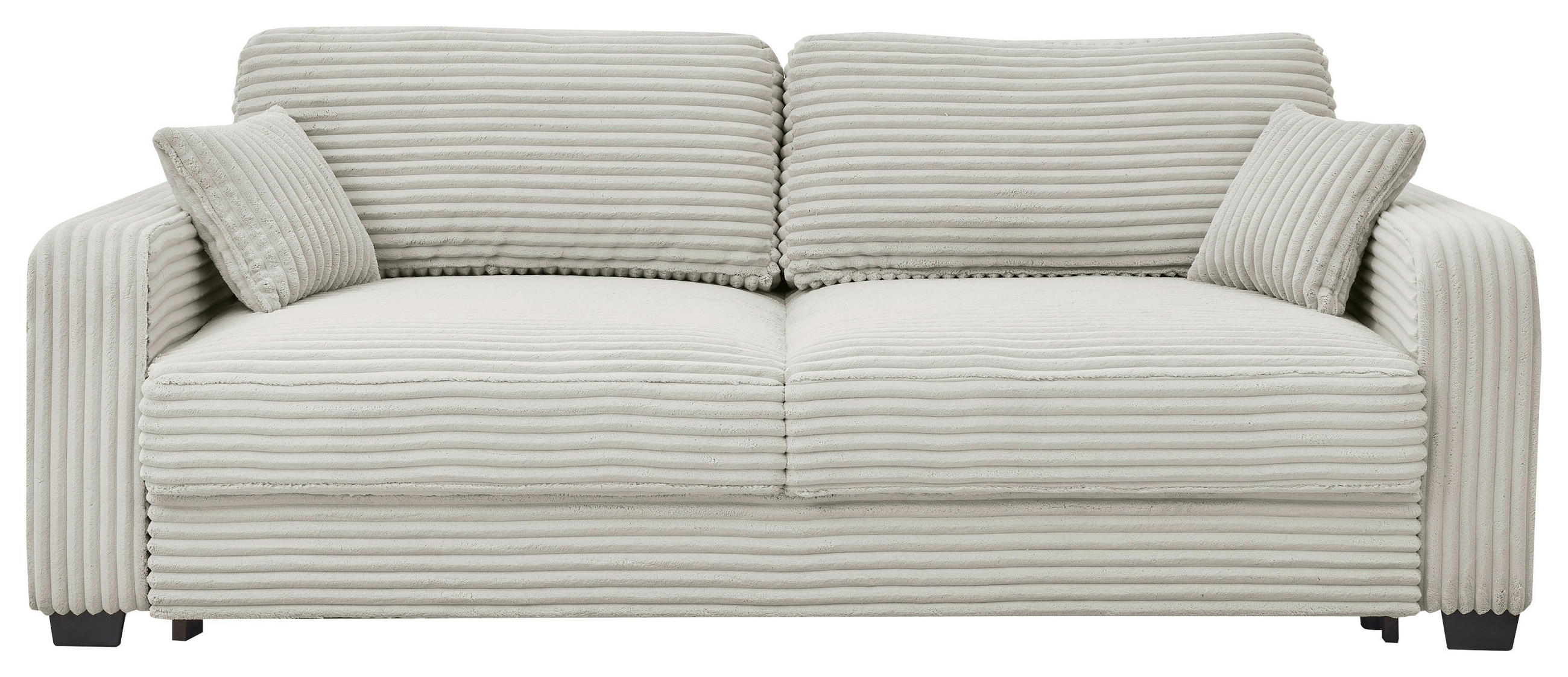 SCHLAFSOFA Cord Silberfarben  - Silberfarben/Schwarz, KONVENTIONELL, Kunststoff/Textil (235/89/92cm) - MID.YOU