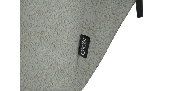 ECKSOFA in Chenille Alabasterfarben 205/280 cm - Alabasterfarben/Schwarz, Design, Textil/Metall (205/280cm) - Xora