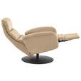 RELAXSESSEL in Leder Beige  - Beige/Schwarz, Design, Leder/Metall (76/108/86cm) - Dieter Knoll