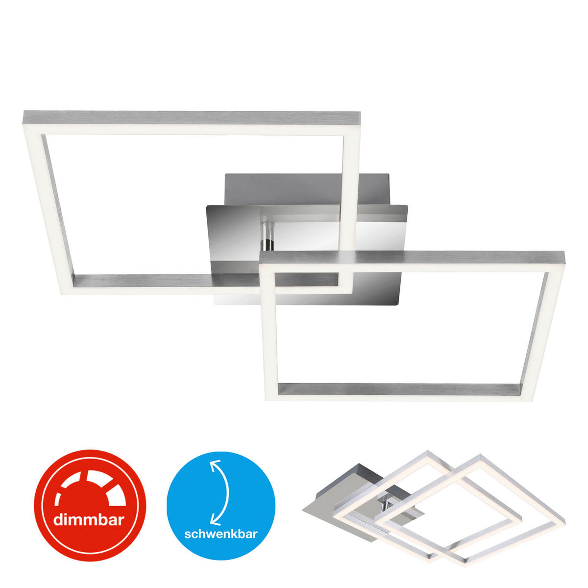 STROPNÍ LED SVÍTIDLO, 62/36,8/7,3 cm - Design (62/36,8/7,3cm)