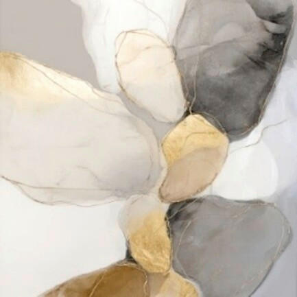 Euroart Metallbild Organic Shapes Vii Mehrfarbig 50x50x2 cm