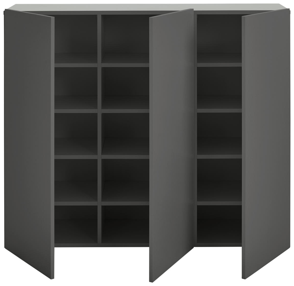 HÄNGESCHUHSCHRANK Anthrazit  - Anthrazit, Design, Holzwerkstoff (120/100/34cm) - Hom`in