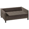 SCHLAFSOFA in Cord Dunkelbraun  - Dunkelbraun/Schwarz, MODERN, Textil/Metall (150/88/110cm) - Novel