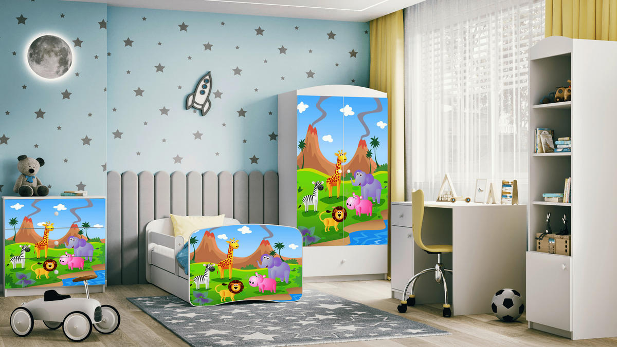 KINDER-/JUNIORBETT - Birkefarben/Weiß, MODERN, Holz/Holzwerkstoff (80/160cm) - MID.YOU