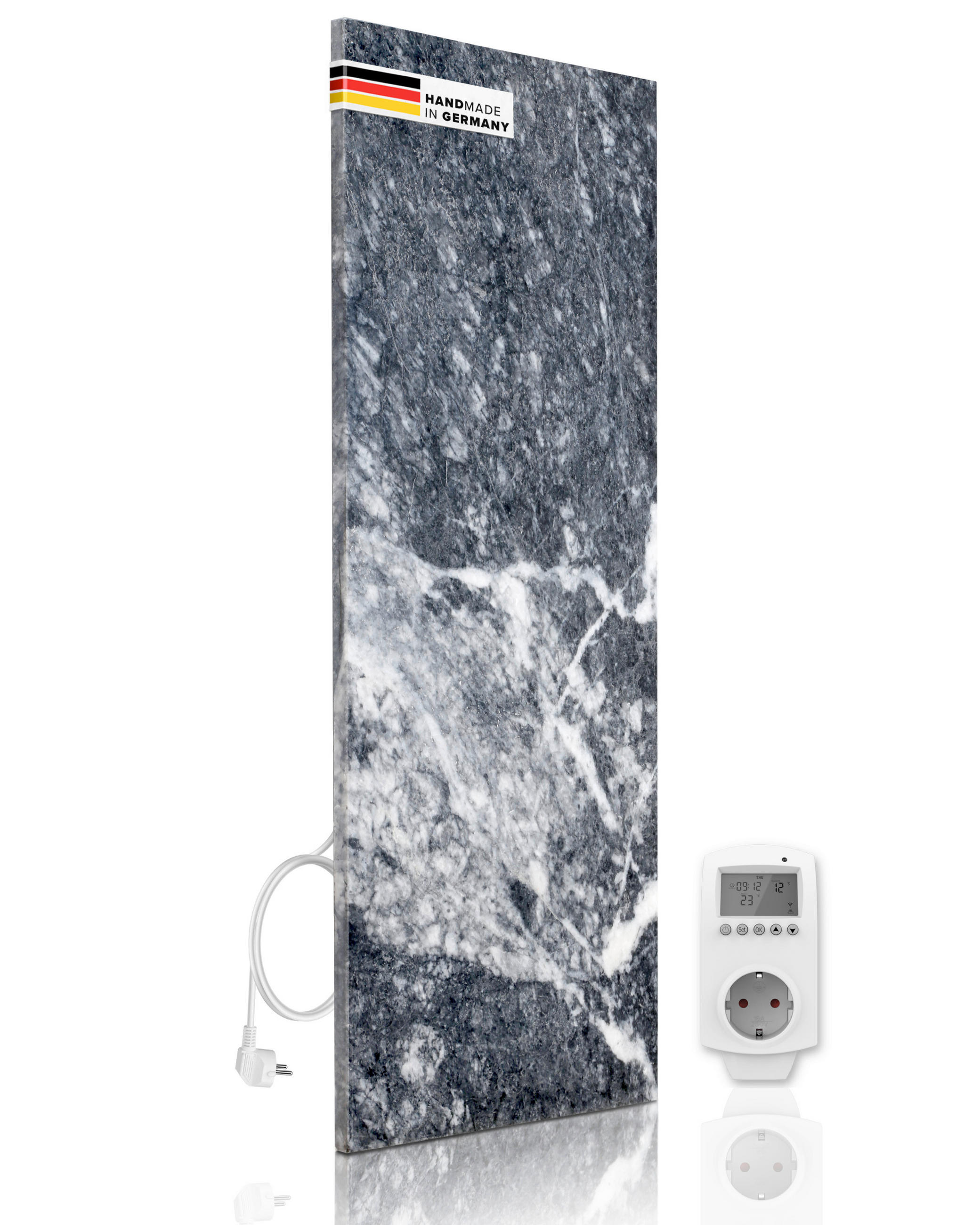 INFRAROT-HEIZPANEEL 800 W W  - Dunkelgrau, Basics, Stein (100/40/2cm) - MID.YOU