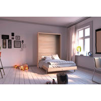 POSTELJA V OMARI   x  , leseni material  - barve hrasta, Konvencionalno, kovina/leseni material (140/200cm) - MID.YOU