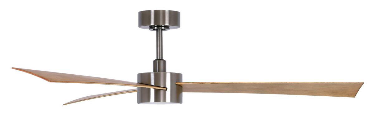 DECKENVENTILATOR   132 cm   - Teakfarben/Nickelfarben, Trend, Kunststoff/Metall (132cm) - P & B