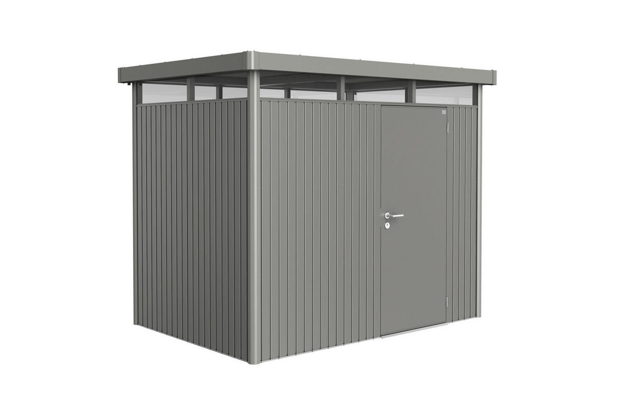 GERÄTEHAUS 275/222/195 cm  - Grau, Design, Metall (275/222/195cm) - Biohort
