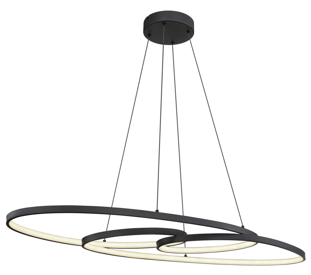 ZÁVĚSNÉ LED SVÍTIDLO, 100/36/122 cm - bílá/černá, Design, kov/plast (100/36/122cm) - Globo