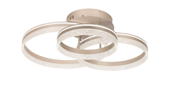 LED-DECKENLEUCHTE 72/63/22 cm   - Cappuccino, Design, Kunststoff/Metall (72/63/22cm) - Novel