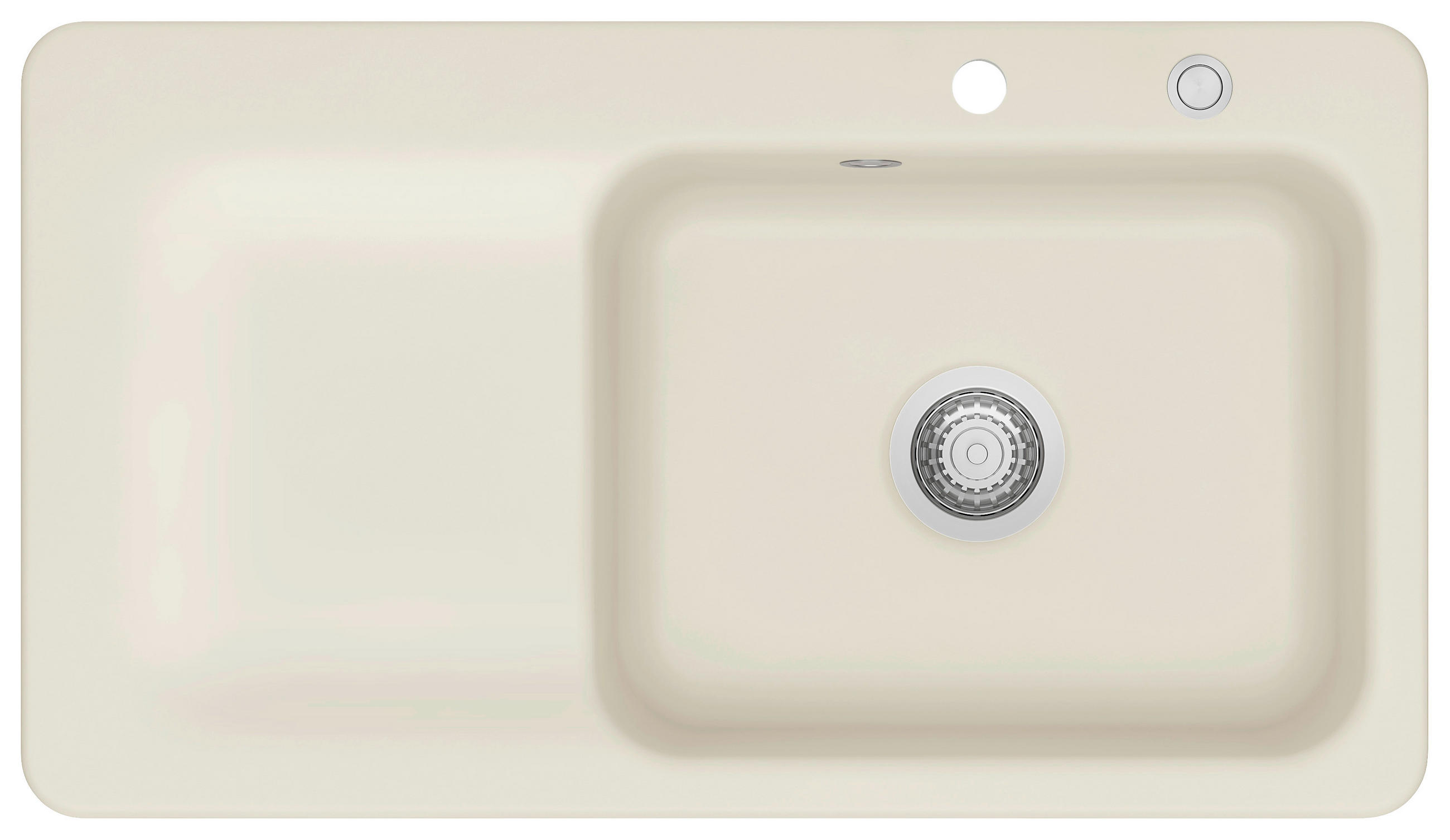 SPÜLE 50140219  - Creme, Basics, Keramik (90/20/51cm) - Systemceram