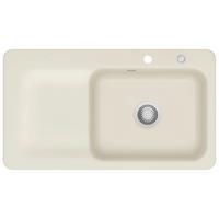 SPÜLE 50140219  - Creme, Basics, Keramik (90/20/51cm) - Systemceram