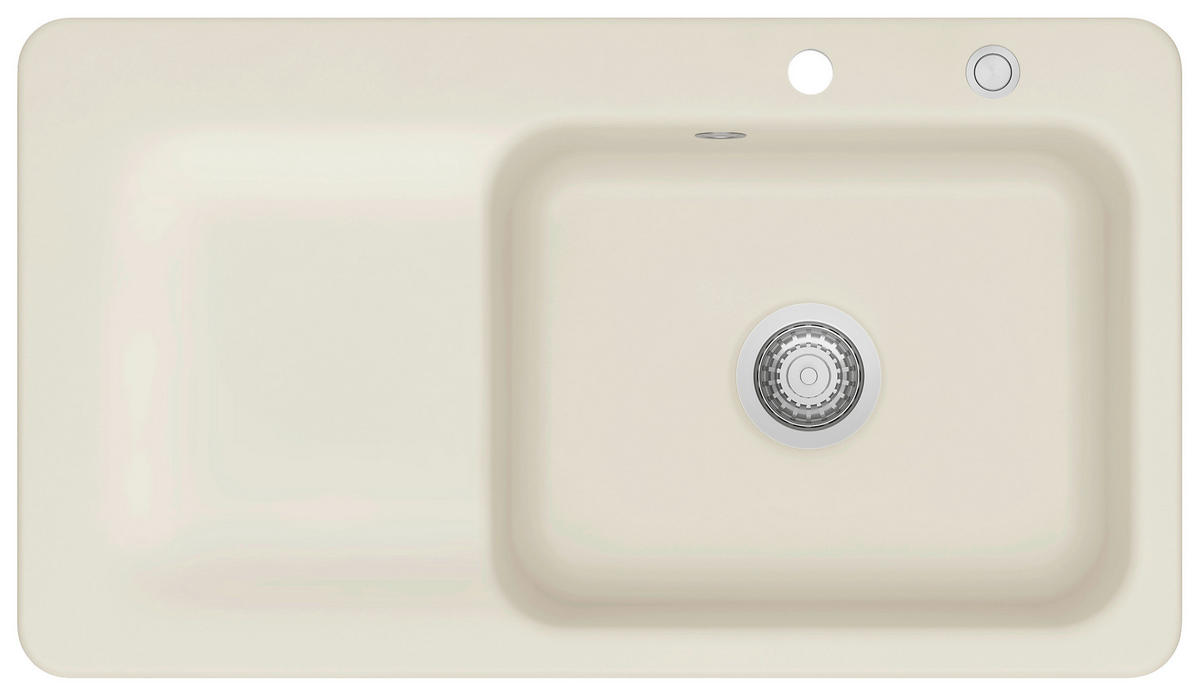 SPÜLE 50140219  - Creme, Basics, Keramik (90/20/51cm) - Systemceram