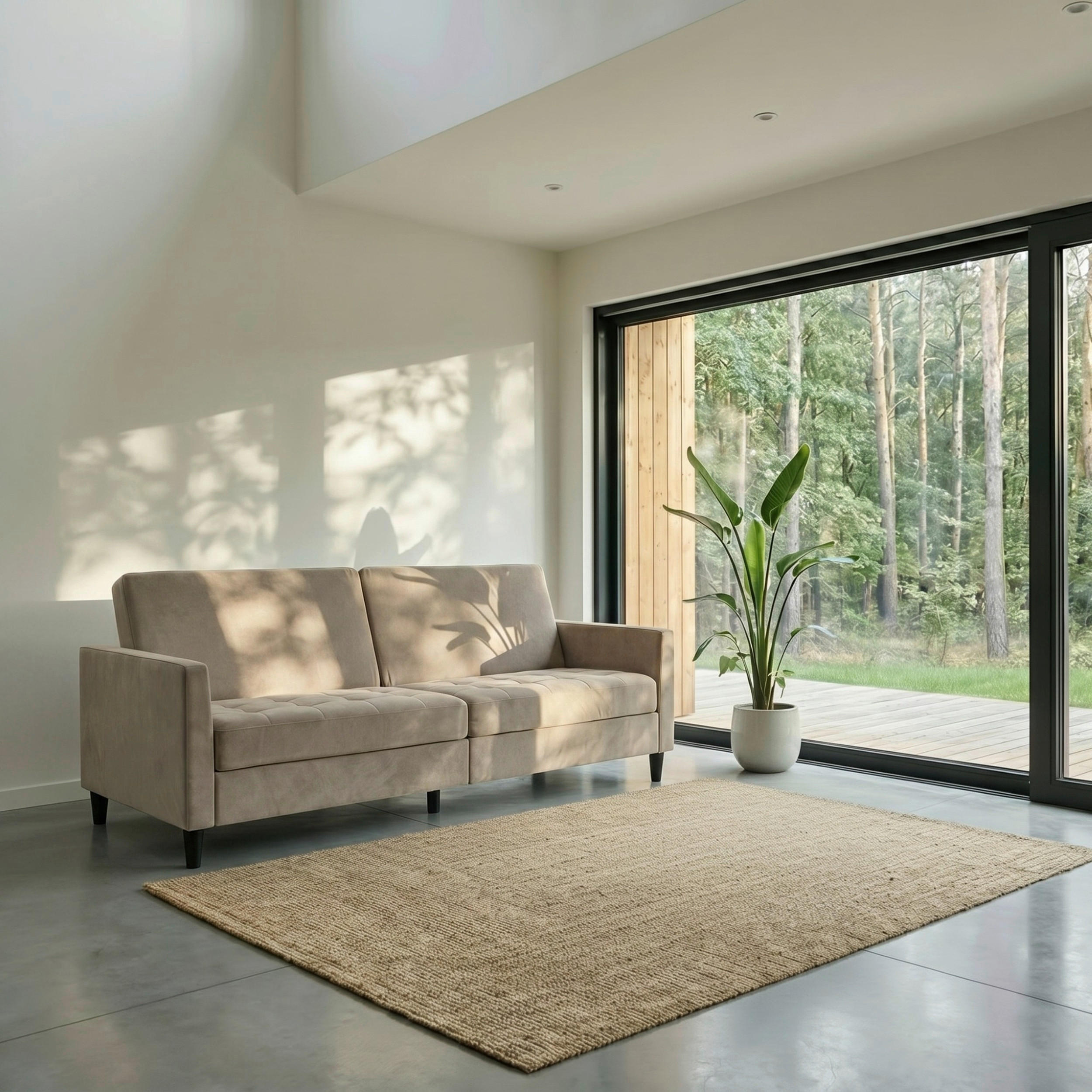 Livetastic Schlafsofa Palermo Taupe 207x86x86 cm