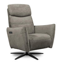 RELAXSESSEL in Textil Graphitfarben  - Schwarz/Graphitfarben, Design, Textil/Metall (77/107/88cm) - Livetastic