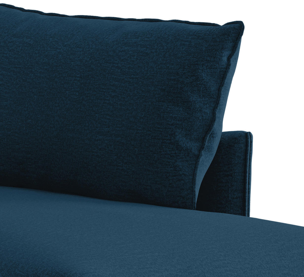 ECKSOFA in Flachgewebe Blau  - Blau/Schwarz, Design, Textil (267/204cm) - Livetastic
