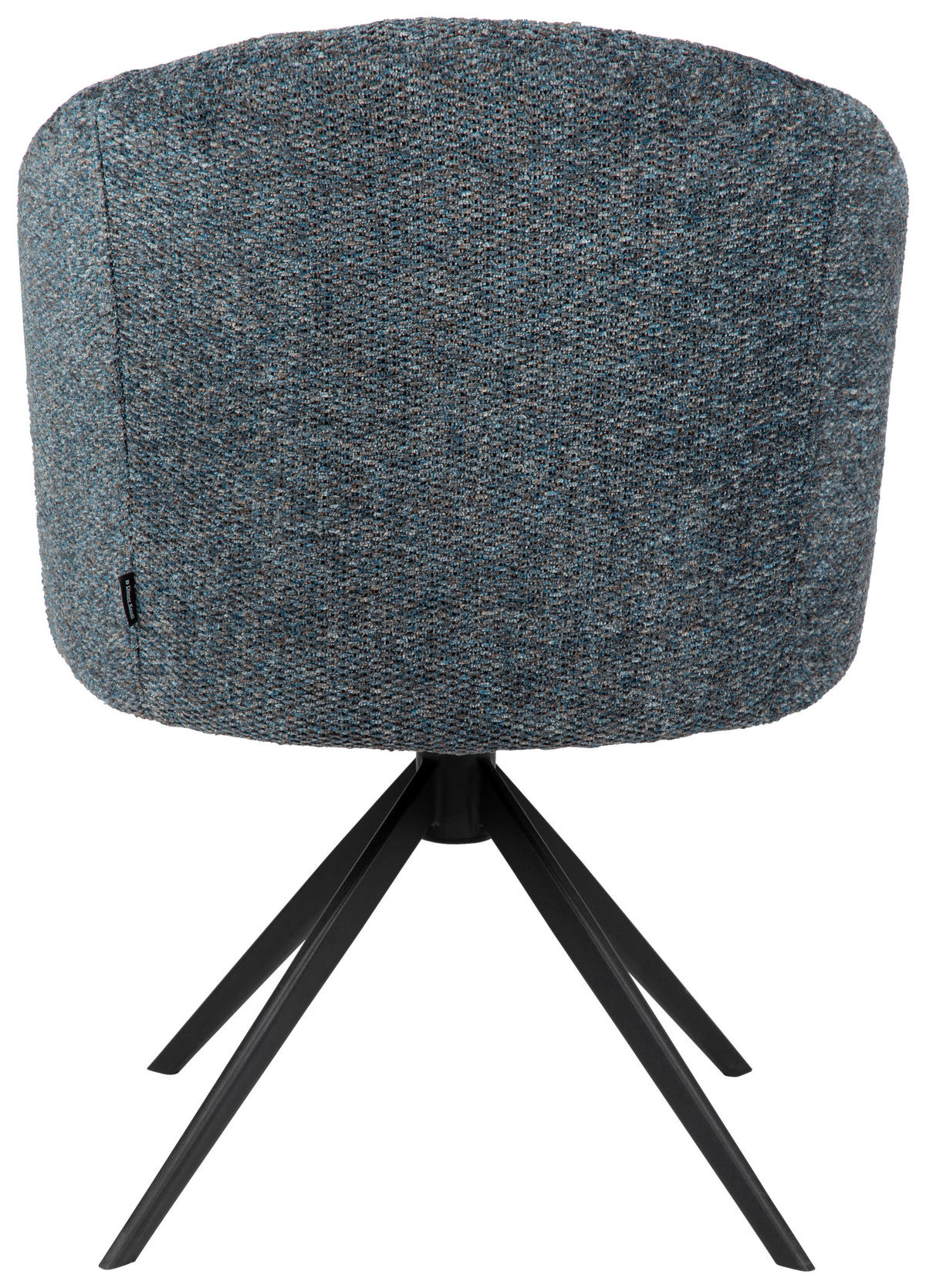 ARMLEHNSTUHL  in Eisen Chenille  - Blau/Schwarz, Design, Textil/Metall (63/81,5/62,5cm) - Dieter Knoll