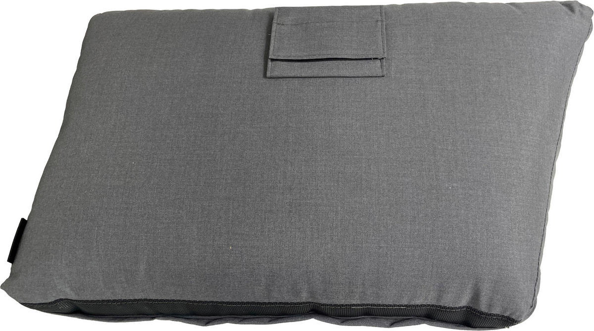 RÜCKENLEHNE 52/10/52 cm  Aluminium  - Anthrazit/Graphitfarben, Design, Textil/Metall (52/10/52cm) - Zebra 