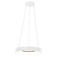 PENDELLEUCHTE Ringlede 48/165 cm  - Weiß, Basics, Kunststoff/Metall (48/165cm)