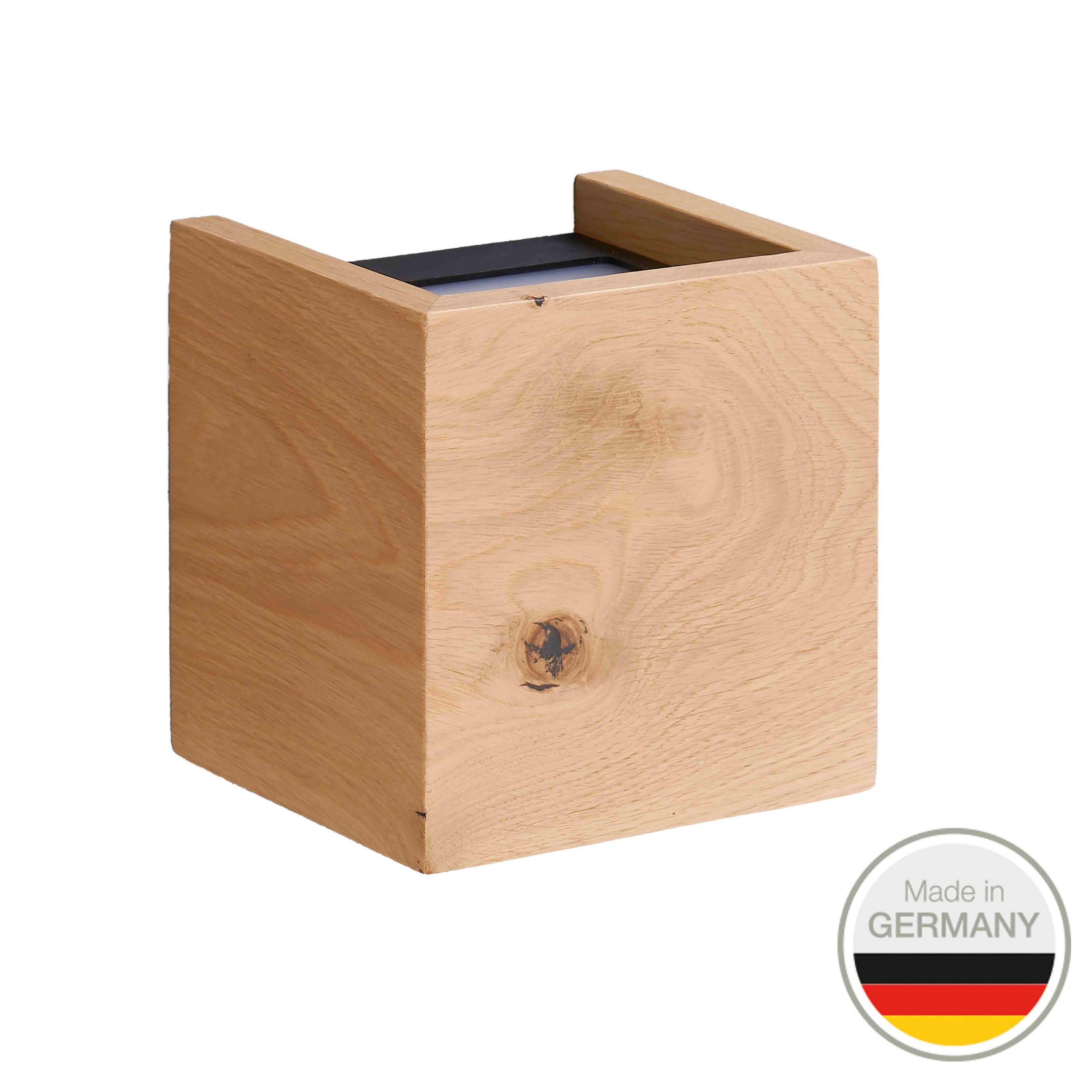LED-WANDLEUCHTE 654 14/14/12 cm   - Wildeiche, Natur, Holz (14/14/12cm) - Ambiente