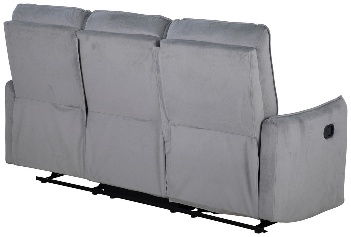 SEDACIA ZOSTAVA, textil, tmavosivá - tmavosivá, Konventionell, kov/textil (72/102/88cm) - P & B