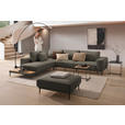 ECKSOFA  in Leinwand Dunkelbraun  271/318 cm  - Dunkelbraun/Schwarz, Design, Textil/Metall (271/318cm) - Belluti