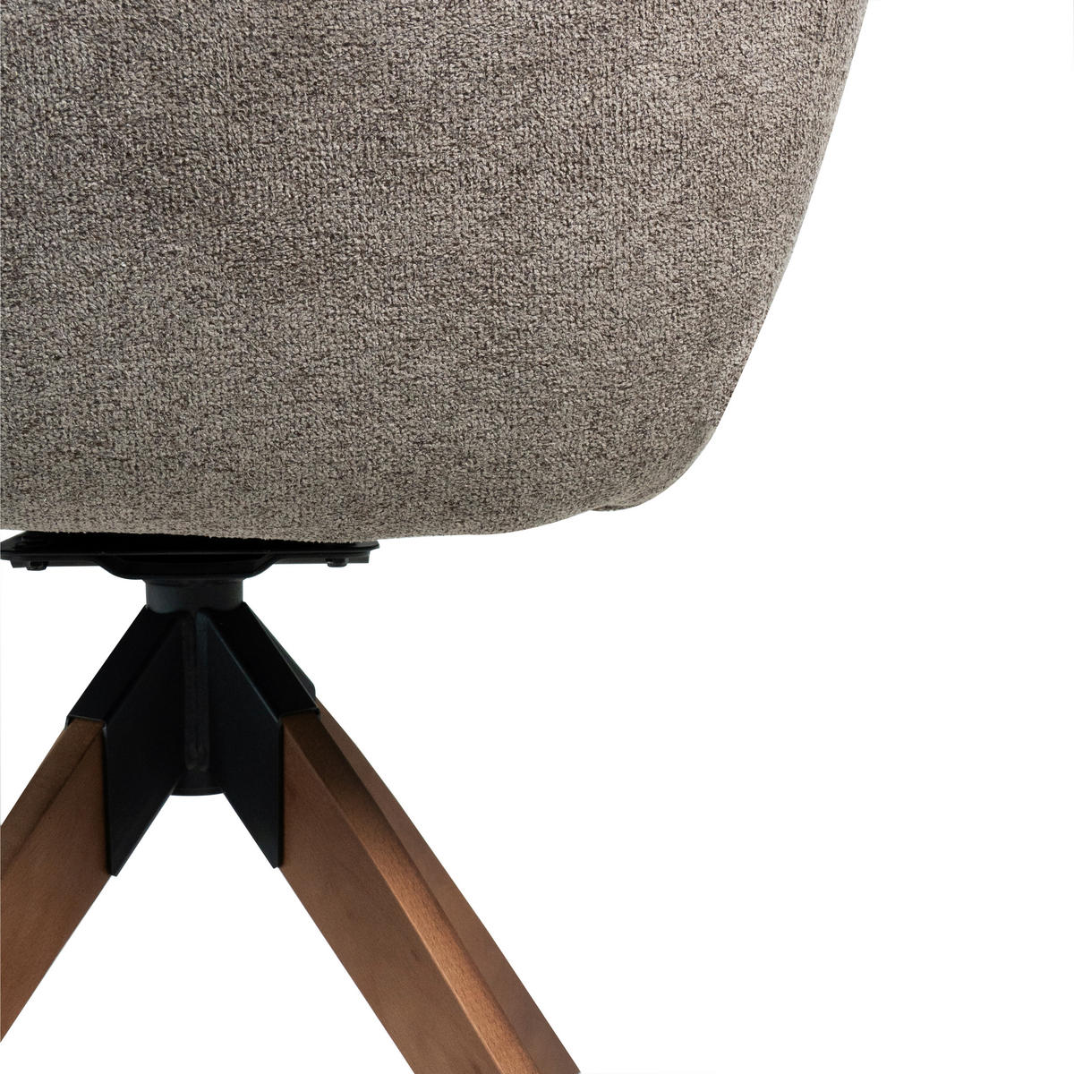 STOLICA S NASLONOM ZA RUKE  smeđa, boje oraha  drvo, metal, tekstil      - boje oraha/smeđa, Moderno, drvo/metal (59/91/64cm) - Livetastic