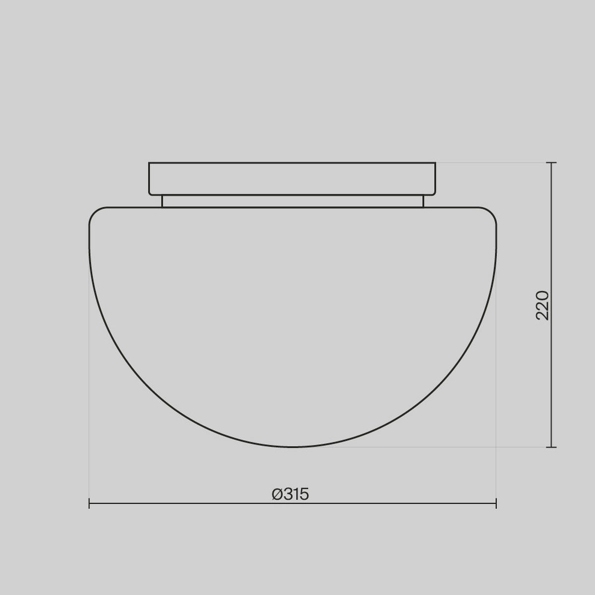 TAKLAMPA Modern 31,5/22 cm  - vit, Design, glas (31,5/22cm) - MAYTONI