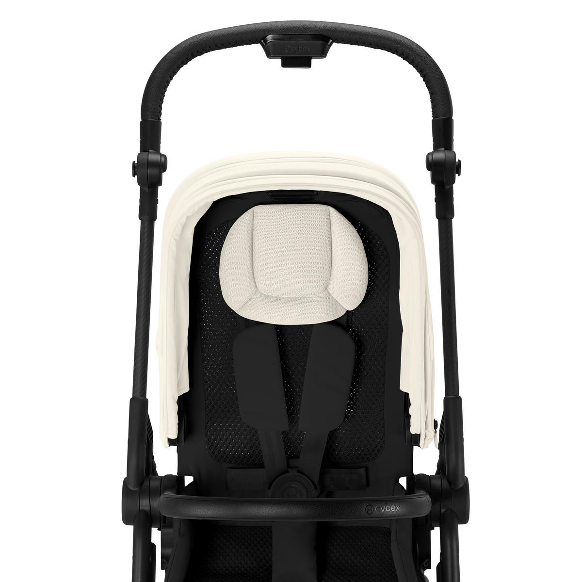 KINDERWAGEN  Melio Carbon  Canvas White  - Schwarz/Weiß, Basics, Textil/Metall (82-91/49/96,5-107cm) - cybex GOLD